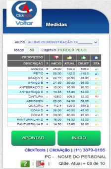 ClickAo Personal Mobile Evoluo Medidas